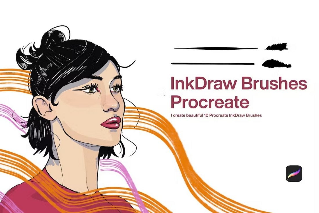 10 Ink Draw Tattoo Brushes for Procreate