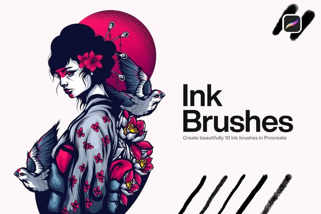 10 Ink Procreate Tattoo Brushes