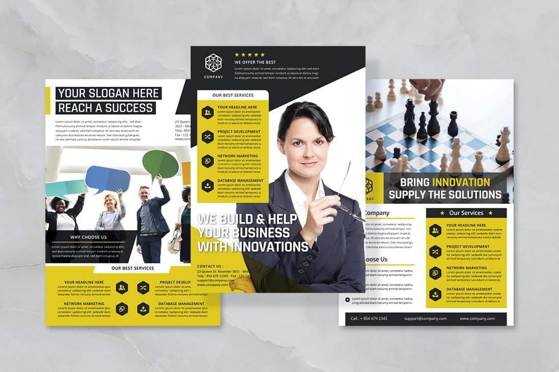 3 Corporate InDesign Flyers