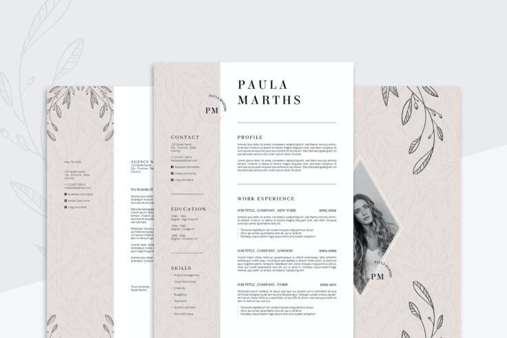 View Information about Floral Resume Template