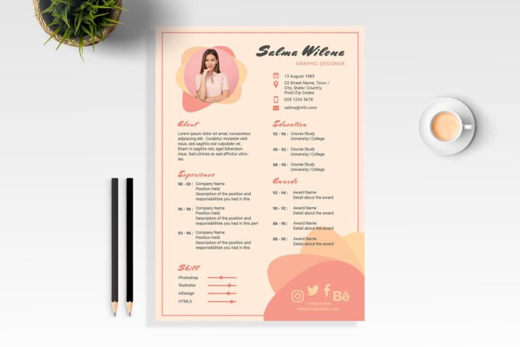 View Information about Pastel Resume Template