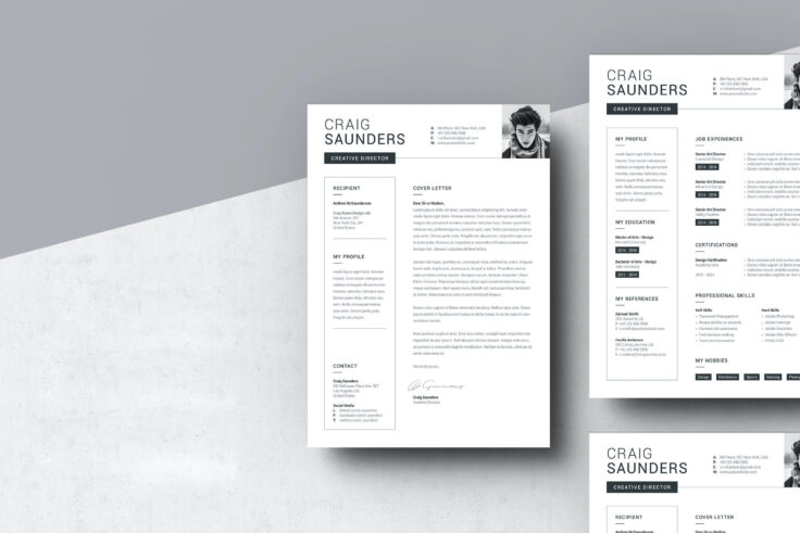View Information about Black & White Resume Template
