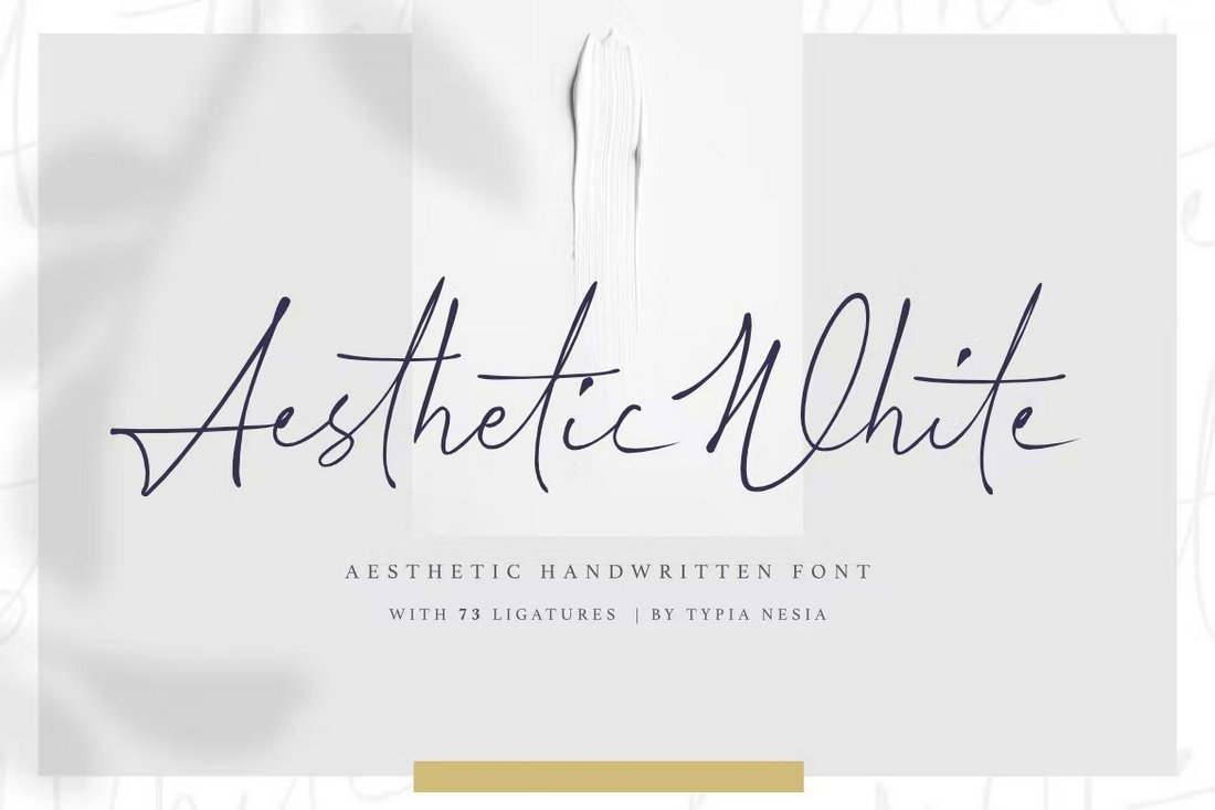 Aesthetic White - Modern Handwritten Font