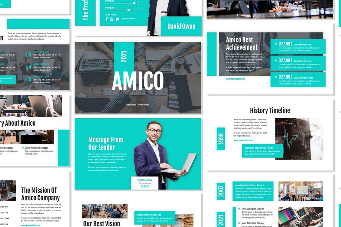 Amico - Corporate Business Google Slides Template