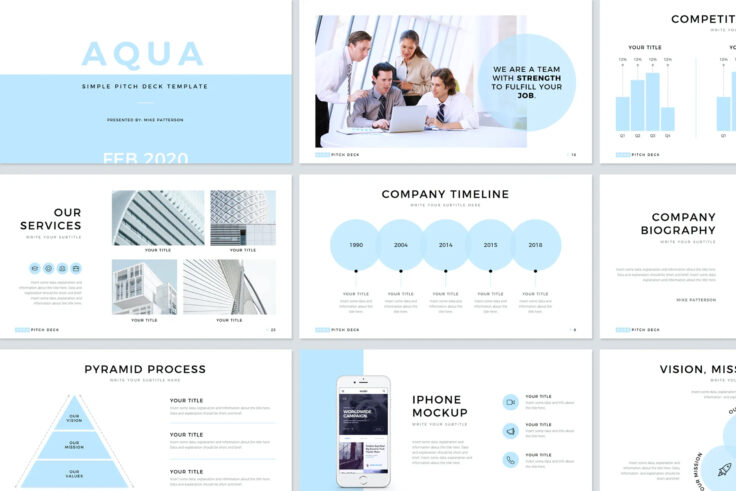 View Information about Aqua Clean Pitch Deck Template