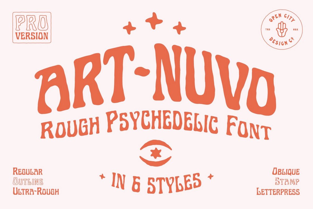 Art-Nuvo - Free Rough Psychedelic Font