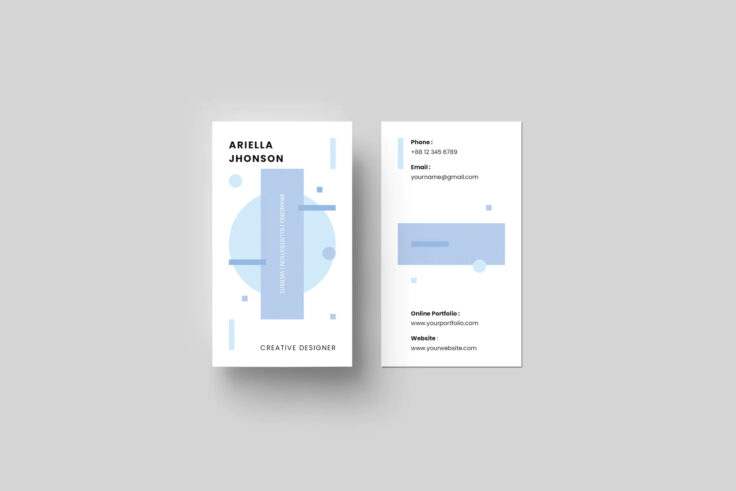 View Information about Blue Artistic Business Card
