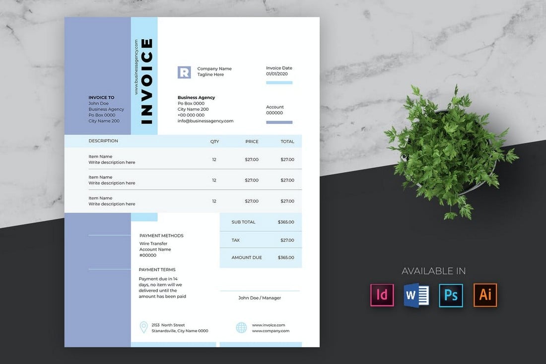 Business Invoice Template for Word