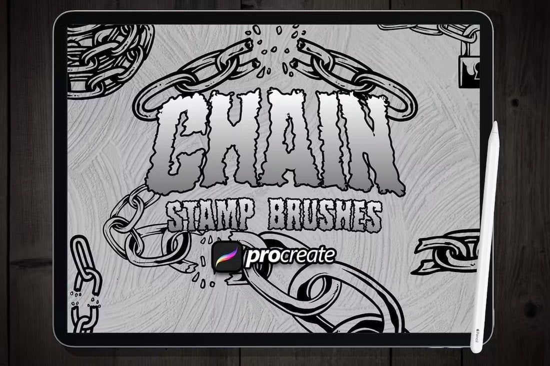 Chain Tattoo Stamp Brushes for Procreate