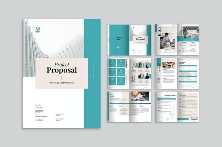 View Information about Clean Project Brochure Template