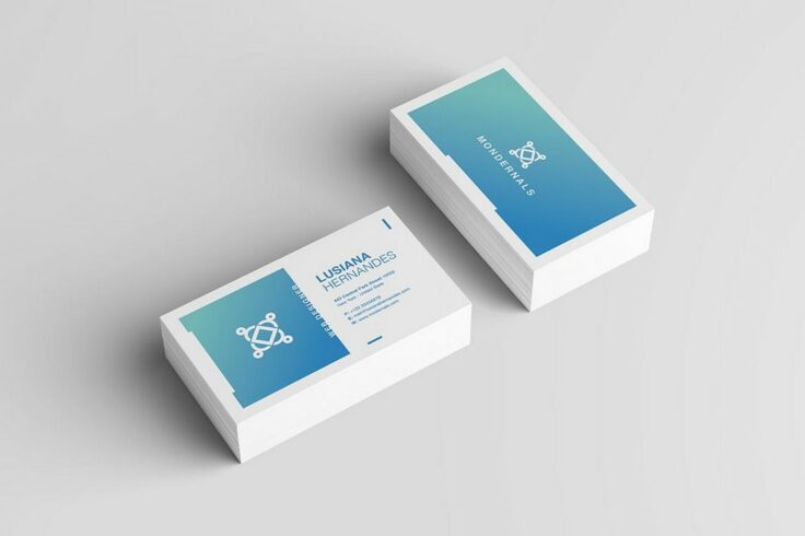 View Information about Blue Gradient Business Card Template