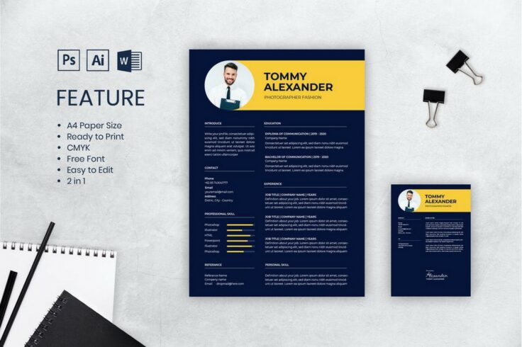 View Information about Dark Background Resume Template