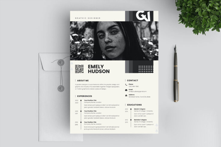 View Information about Professional Photo Resume Template