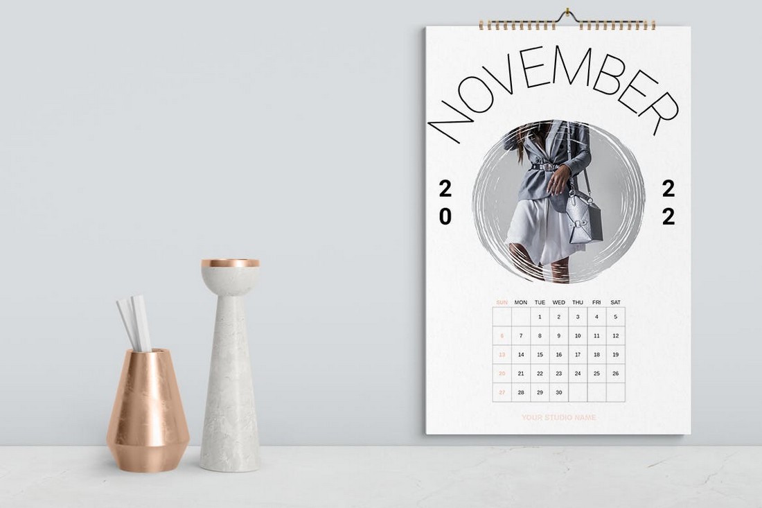 Fashion Wall Calendar Template for InDesign