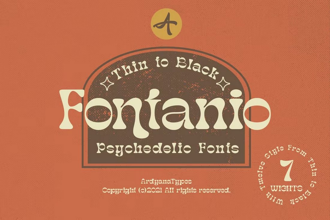 Fontanio - Retro Psychedelic Font