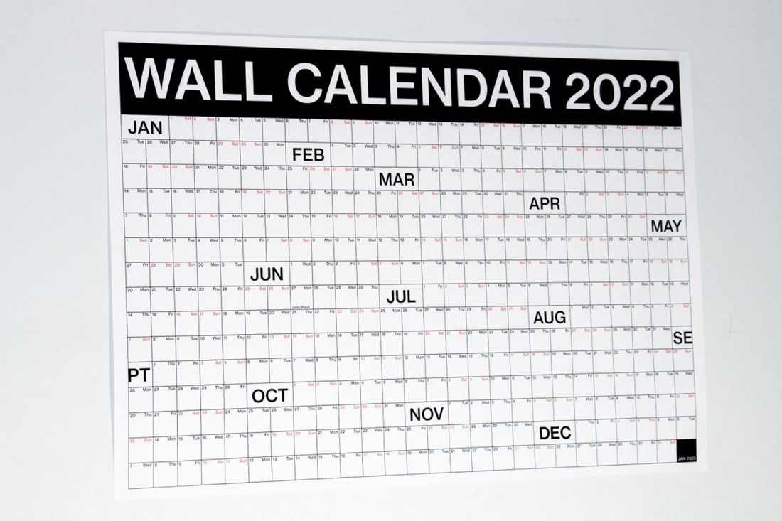 Free 2022 Wall Calendar Template PDF