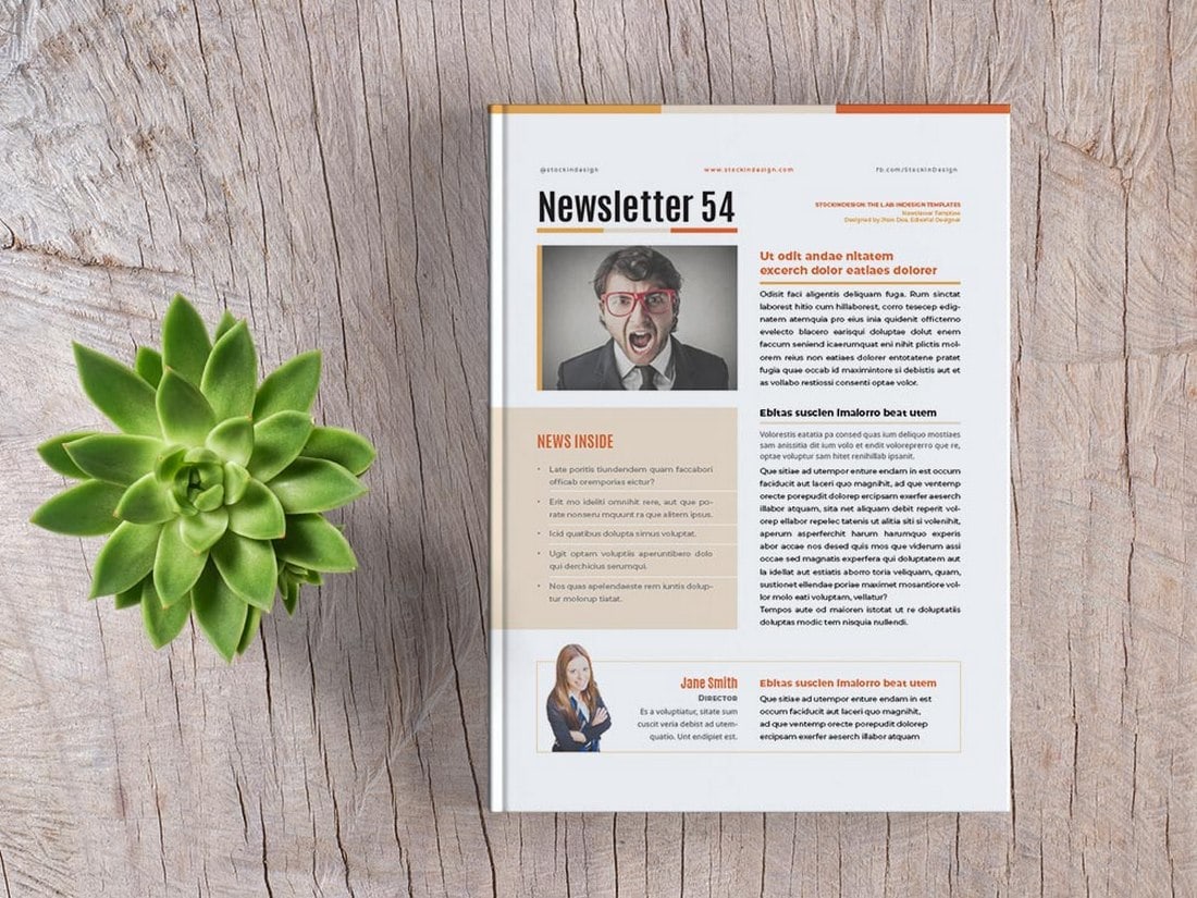 Free Basic InDesign Newsletter Template