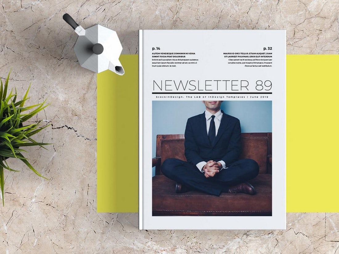 Free Business InDesign Newsletter Template