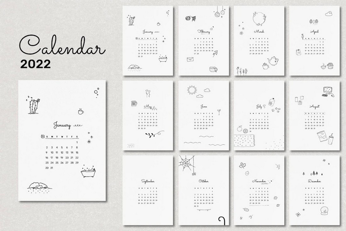 Free-Cute-2022-Calendar-Template-EPS