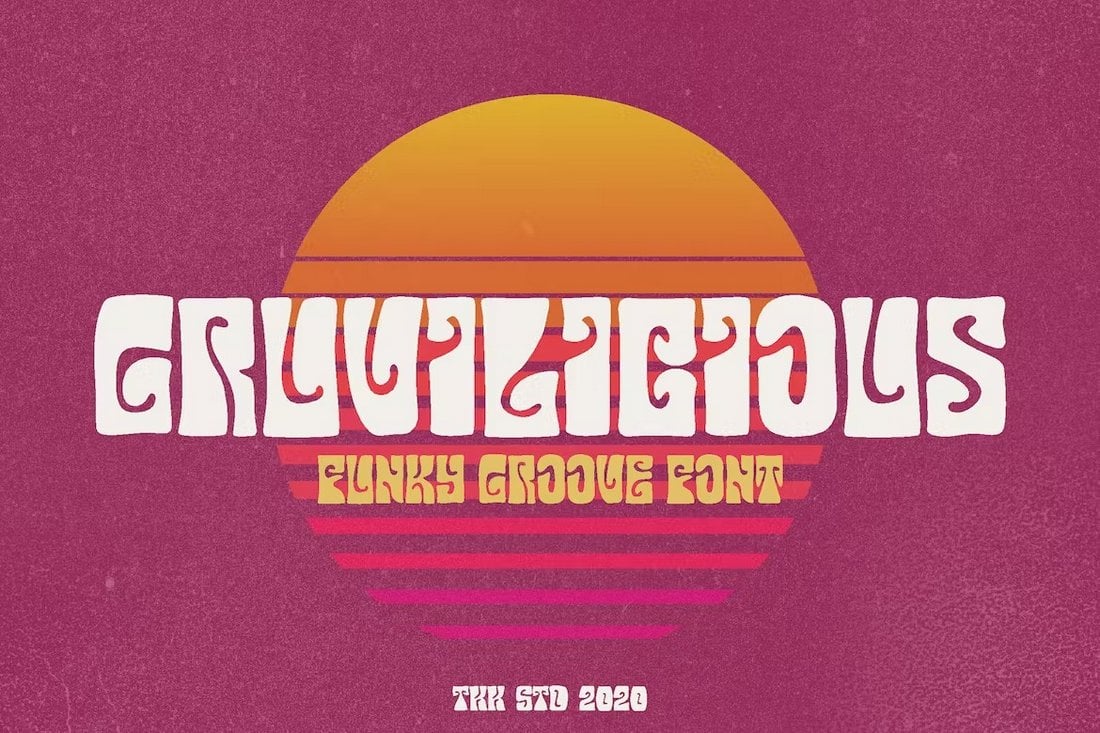 Gruvilicious - Retro 70s Groovy Font