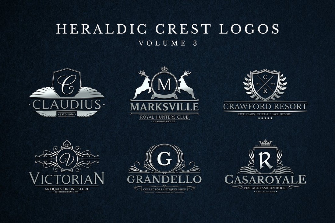 Heraldic Crest Logo Templates