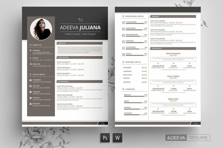 View Information about Julianna Modern Resume Template