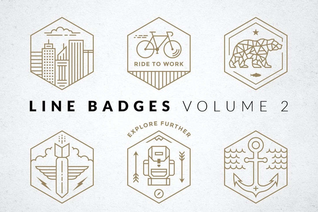 Line Badges & Logo Templates