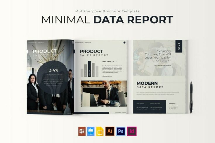 View Information about Minimal Data Brochure Template