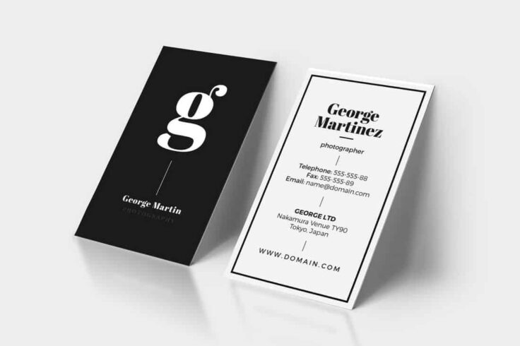View Information about Black & White Minimal Business Card
