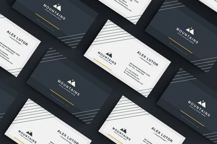 View Information about Modern Business Card Striped Template