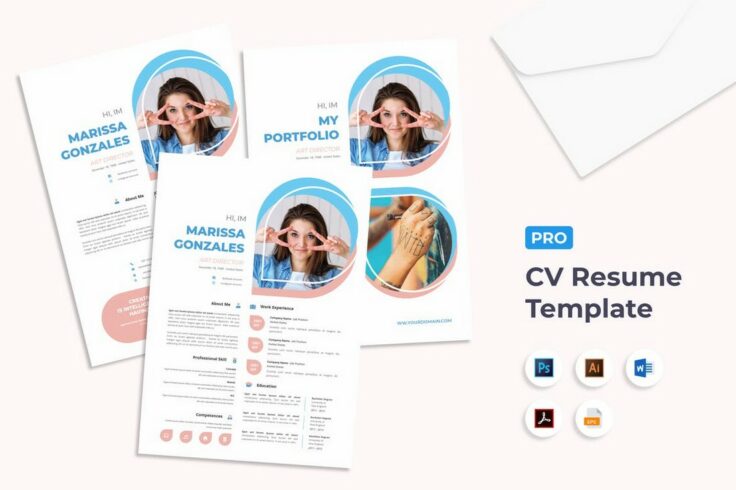 View Information about Bright & Colourful CV Template