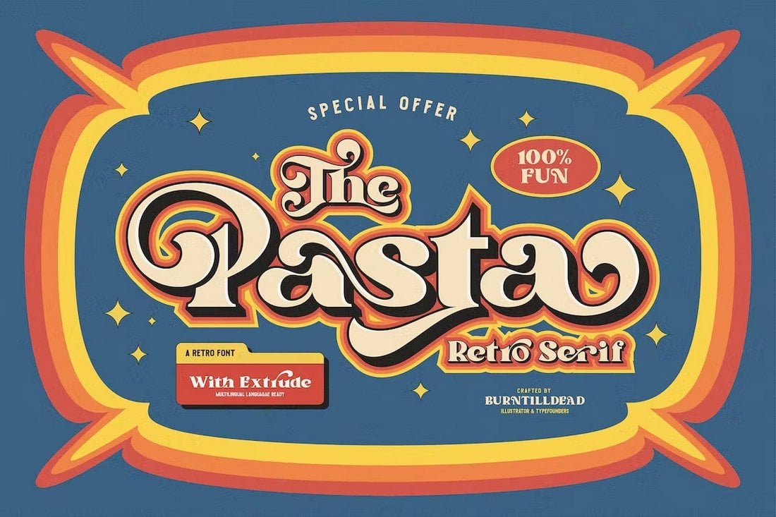 Pasta - Retro Serif 70s Font
