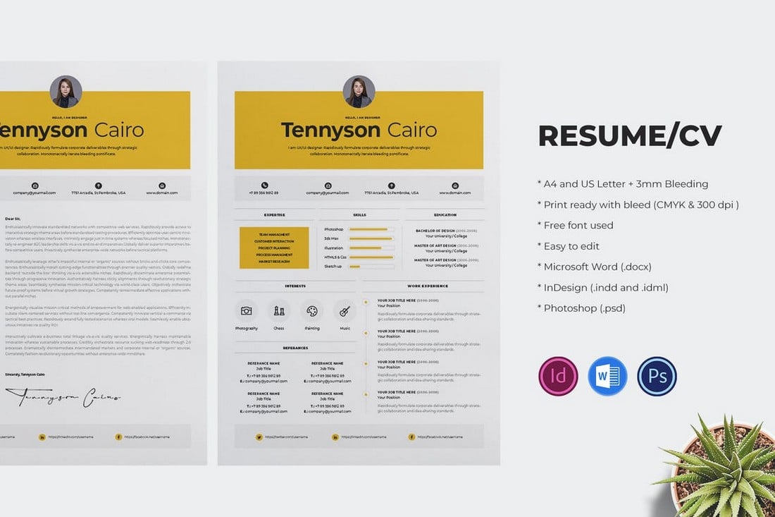 Resume & Cover Letter Word Templates