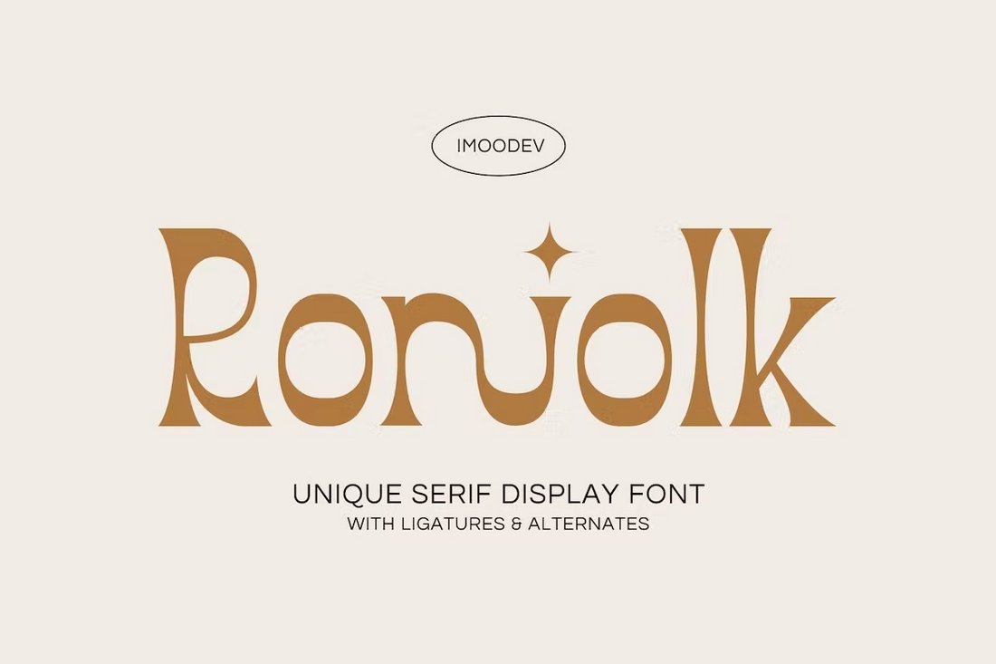 Roniolk - Aesthetic Serif Fonts