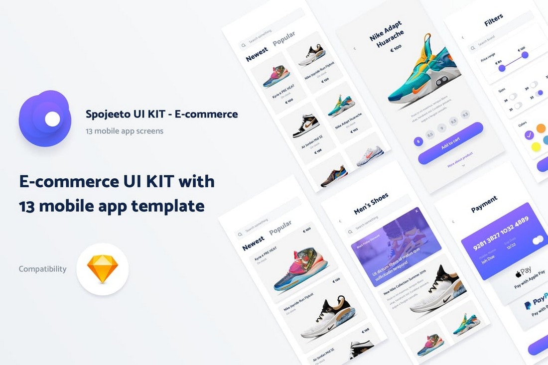 Spojeeto - E-commerce Mobile App UI Templates