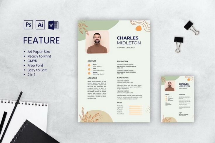 View Information about Organic CV & Resume Template