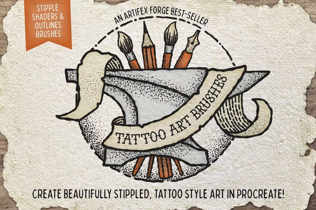 Tattoo Art Brushes Pack for Procreate