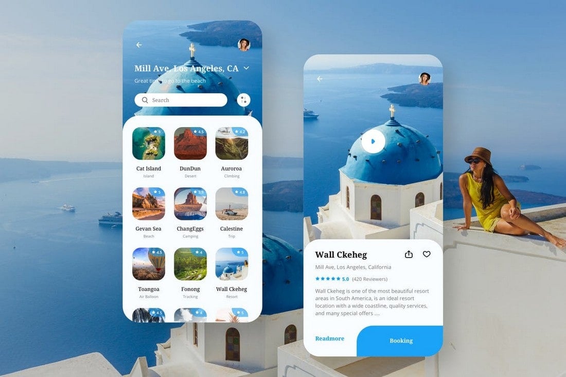 Travel Mobile App UI Templates Kit