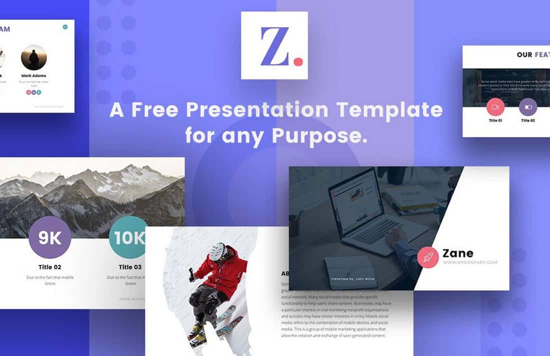 Zane - Free Modern Google Slides Theme